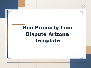 Arizona Hoa Property Line Dispute Resolution Template